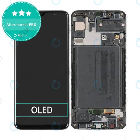 Samsung Galaxy A30s A307F - Ecran LCD + Sticlă Tactilă + Ramă (Prism Crush Black) OLED