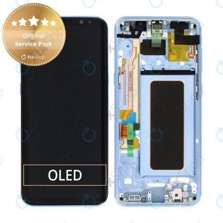 Samsung Galaxy S8 Plus G955F - Ecran LCD + Sticlă Tactilă + Ramă (Coral Blue) - GH97-20470D, GH97-20564D, GH97-20565D Genuine Service Pack