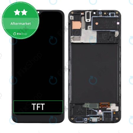 Samsung Galaxy A30s A307F - Ecran LCD + Sticlă Tactilă + Ramă (Prism Crush Black) TFT