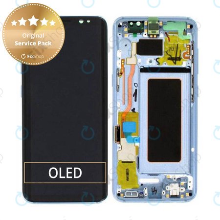 Samsung Galaxy S8 G950F - Ecran LCD + Sticlă Tactilă + Ramă (Coral Blue) - GH97-20457D, GH97-20473D, GH97-20458D, GH97-20629D Genuine Service Pack