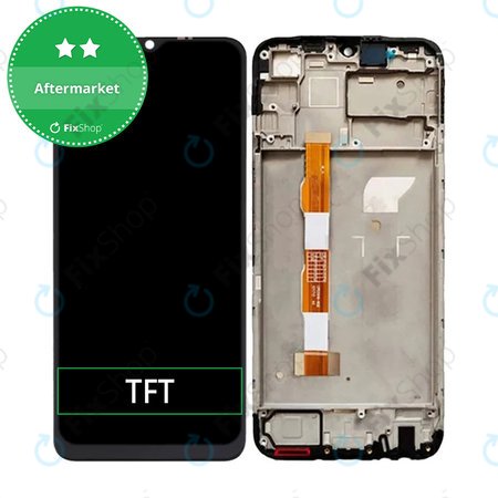 Vivo Y16 V2204 V2214 - Ecran LCD + Sticlă Tactilă + Ramă (Stellar Black) TFT