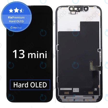 Apple iPhone 13 Mini - Ecran LCD + Sticlă Tactilă + Ramă Hard OLED FixPremium