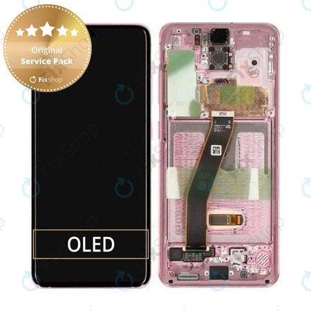 Samsung Galaxy S20 G980F - Ecran LCD + Sticlă Tactilă + Ramă (Cloud Pink) - GH82-22123C, GH82-22131C, GH82-31432C, GH82-31433C Genuine Service Pack