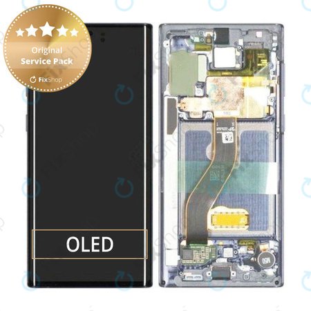 Samsung Galaxy Note 10 - Ecran LCD + Sticlă Tactilă + Ramă (Aura Glow) - GH82-20817C, GH82-20818C Genuine Service Pack