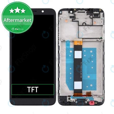 Motorola Moto E6 Play - Ecran LCD + Sticlă Tactilă + Ramă (Black) TFT