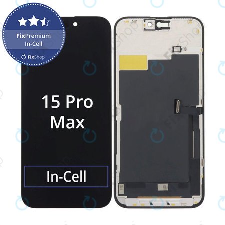 Apple iPhone 15 Pro Max - Ecran LCD + Sticlă Tactilă + Ramă In-Cell FixPremium