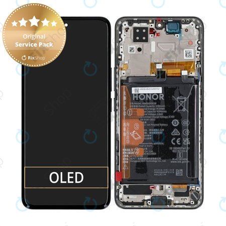 Honor 200 - Ecran LCD + Sticlă Tactilă + Ramă + Baterie (Black) - 0235AKHV Genuine Service Pack