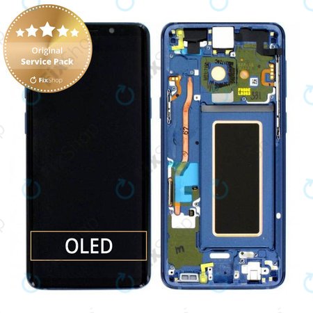 Samsung Galaxy S9 G960F - Ecran LCD + Sticlă Tactilă + Ramă (Coral Blue) - GH97-21696D, GH97-21697D Genuine Service Pack