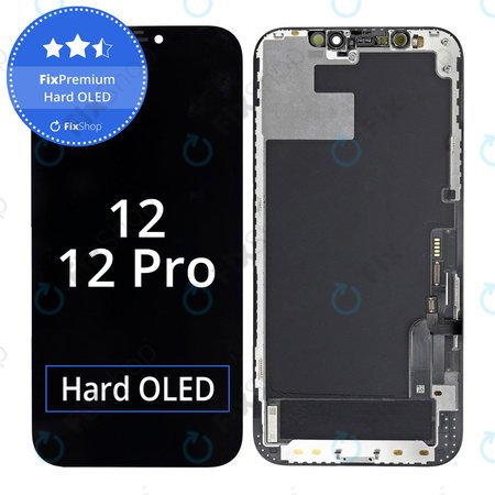 Apple iPhone 12, 12 Pro - Ecran LCD + Sticlă Tactilă + Ramă Hard OLED FixPremium