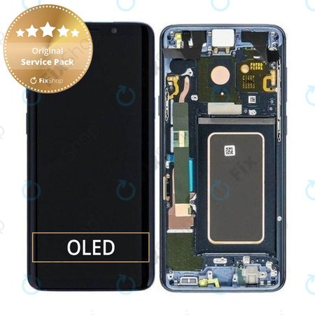 Samsung Galaxy S9 Plus G965F, G965FD - Ecran LCD + Sticlă Tactilă + Ramă (Coral Blue) - GH97-21691D, GH97-21722D, GH97-21692D Genuine Service Pack