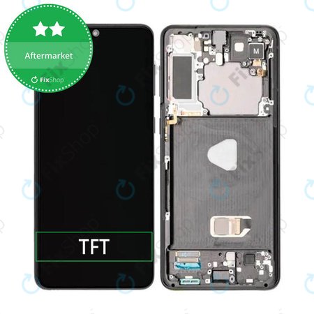 Samsung Galaxy S21 Plus G996B - Ecran LCD + Sticlă Tactilă + Ramă (Phantom Black) TFT