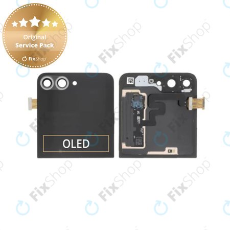 Samsung Galaxy Z Flip 6 F741B - Ecran LCD + Sticlă Tactilă + Ramă (Extern) (Crafted Black) - GH97-30012E Genuine Service Pack