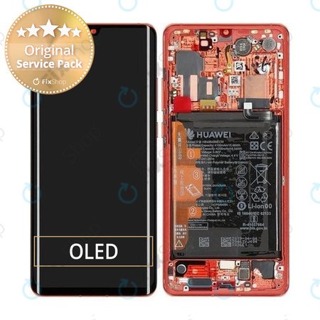 Huawei P30 Pro - Ecran LCD + Sticlă Tactilă + Ramă + Baterie (Amber Sunrise) - 02352PGK Genuine Service Pack