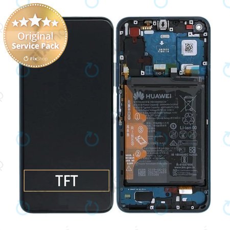 Huawei Honor 20 Pro - Ecran LCD + Sticlă Tactilă + Ramă + Baterie (Phantom Blue) - 02352VKL Genuine Service Pack