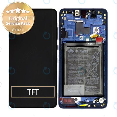 Huawei Mate 20 - Ecran LCD + Sticlă Tactilă + Ramă + Baterie (Midnight Blue) - 02352FQM Genuine Service Pack