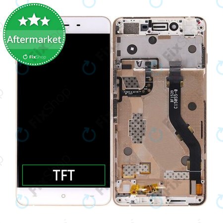 OnePlus X - Ecran LCD + Sticlă Tactilă + Ramă (White) TFT