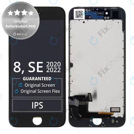 Apple iPhone 8, SE (2020), SE (2022) - Ecran LCD + Sticlă Tactilă + Ramă (Black) Original Refurbished PRO