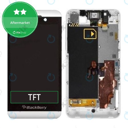 Blackberry Z10 - Ecran LCD + Sticlă Tactilă + Ramă 3G (White) TFT