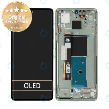 Motorola Edge 40 - Ecran LCD + Sticla Tactilă + Ramă (Nebula Green) - 5D68C22672 Genuine Service Pack