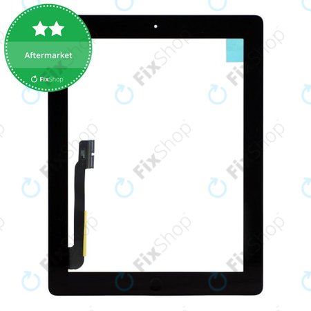 Apple iPad 3, iPad 4 - Sticlă Tactilă + Buton Acasă (Black)