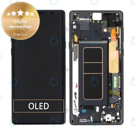 Samsung Galaxy Note 9 N960U - Ecran LCD + Sticlă Tactilă + Ramă (Midnight Black) - GH97-22269A, GH97-23737A, GH97-22270A Genuine Service Pack