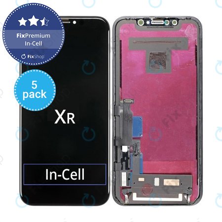 Apple iPhone XR - Ecran LCD + Sticlă Tactilă + Ramă In-Cell FixPremium (5buc)