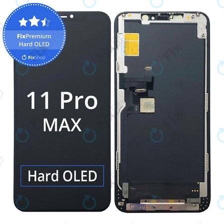 Apple iPhone 11 Pro Max - Ecran LCD + Sticlă Tactilă + Ramă Hard OLED FixPremium