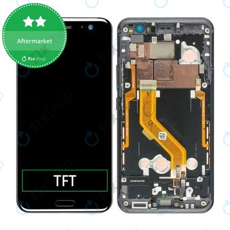 HTC U11 - Ecran LCD + Sticlă Tactilă + Ramă (Black) TFT