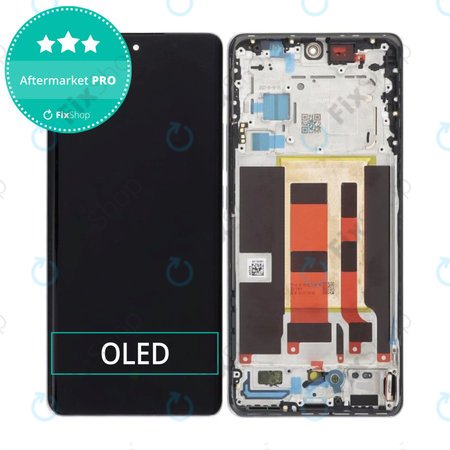 Oppo Reno 10 CPH2531 - Ecran LCD + Sticlă Tactilă + Ramă (Silvery Grey) OLED