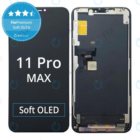 Apple iPhone 11 Pro Max - Ecran LCD + Sticlă Tactilă + Ramă Soft OLED FixPremium