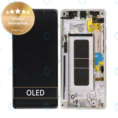 Samsung Galaxy Note 8 N950F - Ecran LCD + Sticlă Tactilă + Ramă (Maple Gold) - GH97-21065D, GH97-21066D Genuine Service Pack