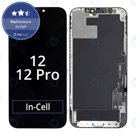 Apple iPhone 12, 12 Pro - Ecran LCD + Sticlă Tactilă + Ramă In-Cell FixPremium