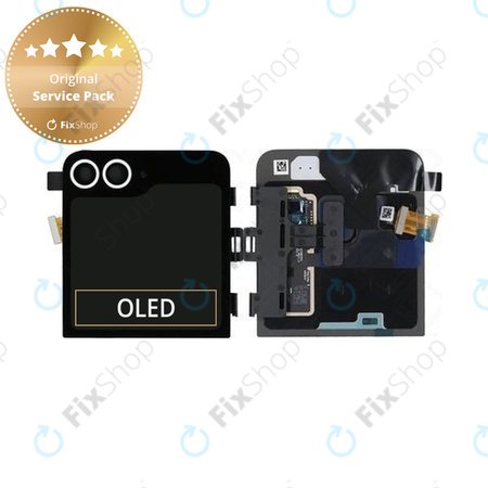 Samsung Galaxy Z Flip 6 F741B - Ecran LCD + Sticlă Tactilă + Ramă (Extern) (White) - GH97-30012F Genuine Service Pack