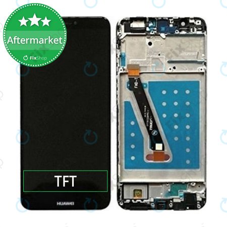 Huawei P Smart - Ecran LCD + Sticlă Tactilă + Ramă (Black) TFT