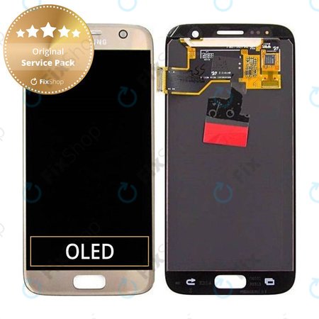 Samsung Galaxy S7 G930F - Ecran LCD + Sticlă Tactilă (Gold) - GH97-18523C, GH97-18761C, GH97-18757C Genuine Service Pack