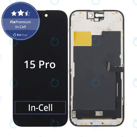 Apple iPhone 15 Pro - Ecran LCD + Sticlă Tactilă + Ramă In-Cell FixPremium