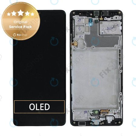 Samsung Galaxy A42 5G A426B - Ecran LCD + Sticlă Tactilă + Ramă (Prism Dot Black) - GH82-24375A, GH82-24376A Genuine Service Pack