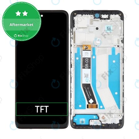 Motorola Moto G73 - Ecran LCD + Sticlă Tactilă + Ramă (Black) TFT