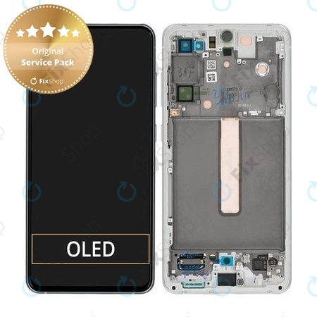 Samsung Galaxy S21 FE G990B - Ecran LCD + Sticlă Tactilă + Ramă (White) - GH82-26414B, GH82-26420B, GH82-26590B Genuine Service Pack