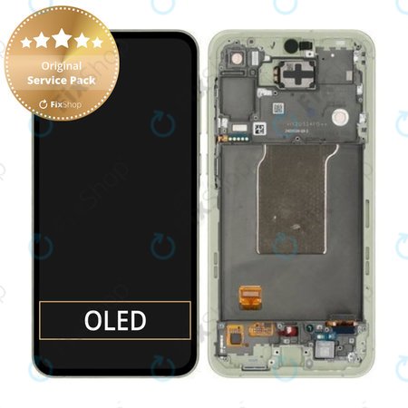 Samsung Galaxy A55 A556B - Ecran LCD + Sticlă Tactilă + Ramă (Awesome Lemon) - GH82-34305D Genuine Service Pack